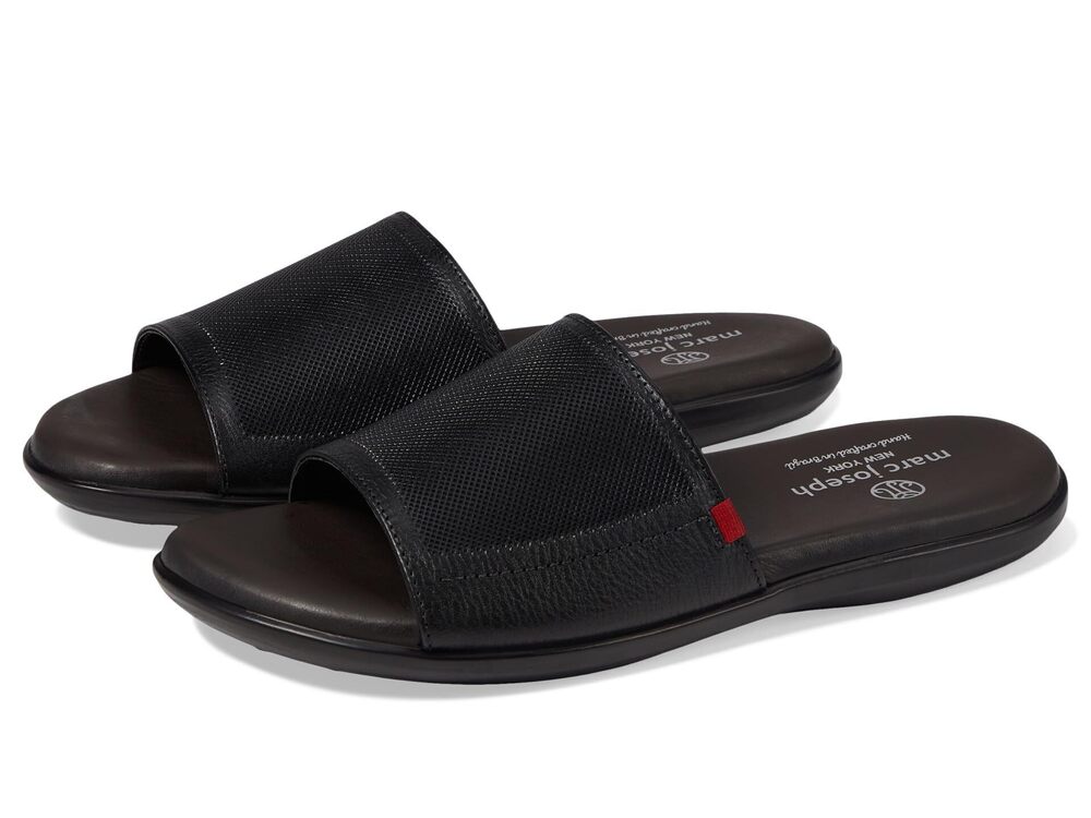 MARC JOSEPH NEW YORK MEN'S SOUTH STREET SLIPPER, BLACK GRAINY, 12